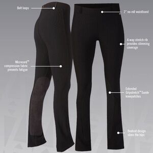 Kerrits Microcord Bootcut Extended Patch Ladies Breech GripStretch Suede size XS